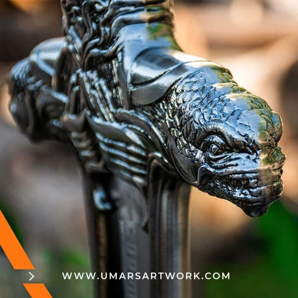 Conan the Barbarian sword replica with rugged and powerful design, Iconic fantasy sword from the classic Conan series, High-quality replica with engraved blade and heavy hilt, Barbarian-style sword with battle-worn finish and leather grip, Display-worthy Conan sword collectible for fans and warriors