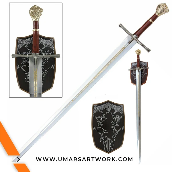 Peter Lion Magic Kingdom sword replica with royal fantasy design, Inspired by magical tales and heroic legends, High-quality sword with golden hilt and lion emblem, Fantasy replica with detailed craftsmanship and elegant blade, Display-ready sword collectible from the Magic Kingdom universe