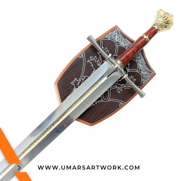 Peter Lion Magic Kingdom sword replica with royal fantasy design, Inspired by magical tales and heroic legends, High-quality sword with golden hilt and lion emblem, Fantasy replica with detailed craftsmanship and elegant blade, Display-ready sword collectible from the Magic Kingdom universe