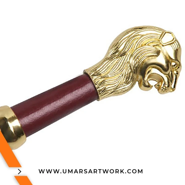Peter Lion Magic Kingdom sword replica with royal fantasy design, Inspired by magical tales and heroic legends, High-quality sword with golden hilt and lion emblem, Fantasy replica with detailed craftsmanship and elegant blade, Display-ready sword collectible from the Magic Kingdom universe