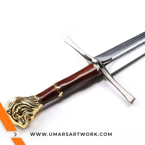 Peter Lion Magic Kingdom sword replica with royal fantasy design, Inspired by magical tales and heroic legends, High-quality sword with golden hilt and lion emblem, Fantasy replica with detailed craftsmanship and elegant blade, Display-ready sword collectible from the Magic Kingdom universe