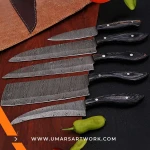 Kitchen knife set with versatile blades for all cooking tasks, Includes chef, paring, utility, bread, and slicing knives, High-quality stainless steel blades for precision and durability, Ergonomic handles for comfort and control, Complete knife set perfect for home or professional kitchens