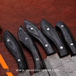 Kitchen knife set with versatile blades for all cooking tasks, Includes chef, paring, utility, bread, and slicing knives, High-quality stainless steel blades for precision and durability, Ergonomic handles for comfort and control, Complete knife set perfect for home or professional kitchens