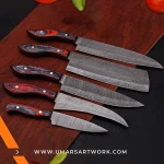 Kitchen knife set with versatile blades for all cooking tasks, Includes chef, paring, utility, bread, and slicing knives, High-quality stainless steel blades for precision and durability, Ergonomic handles for comfort and control, Complete knife set perfect for home or professional kitchens