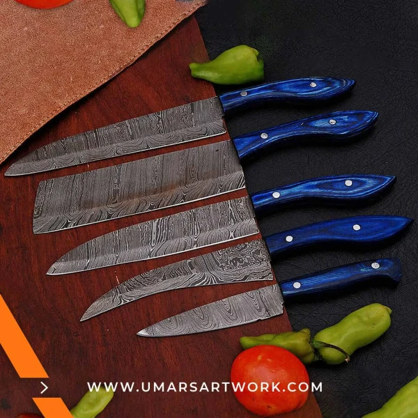 Kitchen knife set with versatile blades for all cooking tasks, Includes chef, paring, utility, bread, and slicing knives, High-quality stainless steel blades for precision and durability, Ergonomic handles for comfort and control, Complete knife set perfect for home or professional kitchens