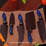 Kitchen knife set with versatile blades for all cooking tasks, Includes chef, paring, utility, bread, and slicing knives, High-quality stainless steel blades for precision and durability, Ergonomic handles for comfort and control, Complete knife set perfect for home or professional kitchens