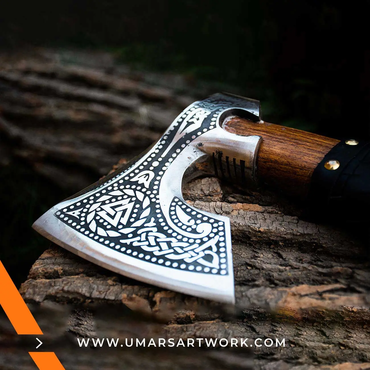 Viking axe with traditional Norse design and engraved steel head, Hand-forged blade inspired by ancient Viking warriors, High-quality axe with sturdy wooden handle for firm grip, Battle-ready replica ideal for display or functional use, Authentic Viking axe collectible with historical craftsmanship