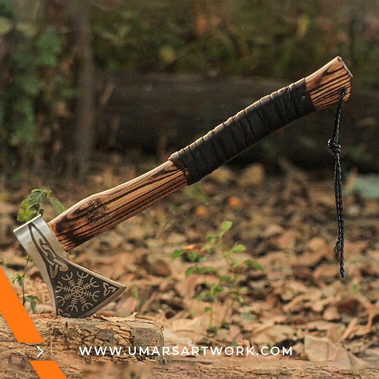 Viking axe with traditional Norse design and engraved steel head, Hand-forged blade inspired by ancient Viking warriors, High-quality axe with sturdy wooden handle for firm grip, Battle-ready replica ideal for display or functional use, Authentic Viking axe collectible with historical craftsmanship