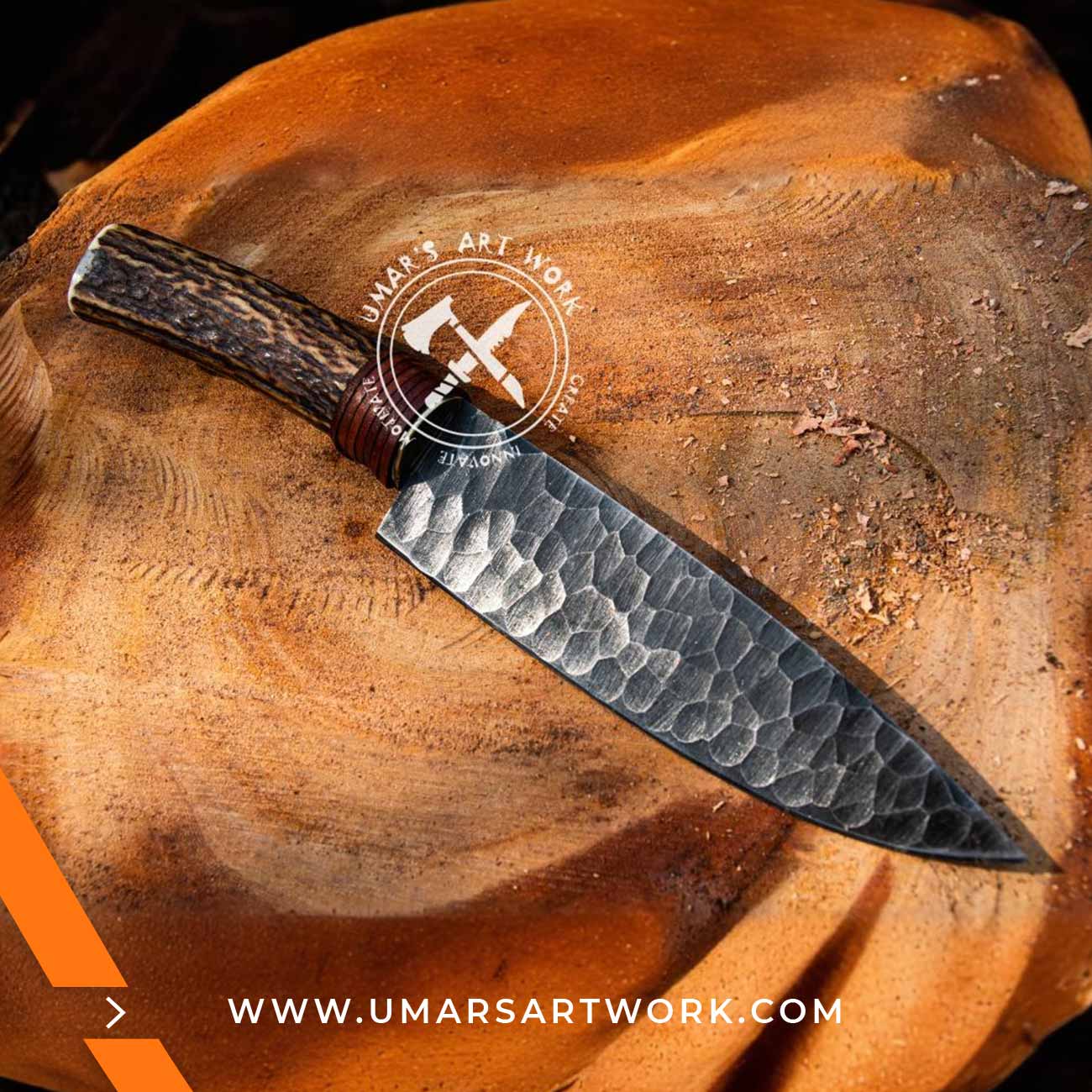 Stainless steel hunting knife for outdoor survival