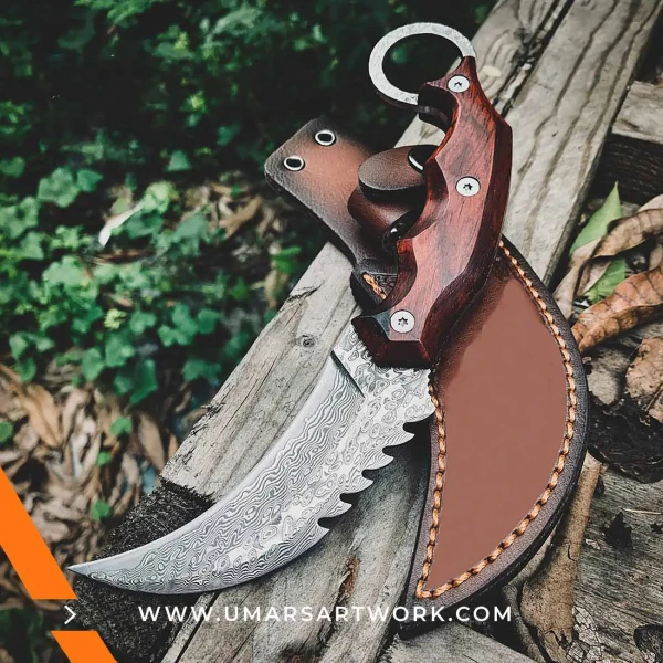 Karambit knife with curved blade and ergonomic finger ring, Inspired by traditional Southeast Asian martial arts tools, High-quality tactical knife for self-defense or utility use, Sharp and compact design ideal for close-quarters handling, Durable karambit with non-slip grip and sleek finish