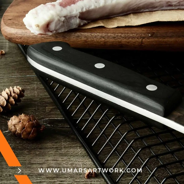 Kitchen knife with sharp stainless steel blade for everyday cooking, Ideal for chopping, slicing, and dicing ingredients, Ergonomic handle for safe and comfortable grip, High-quality kitchen knife designed for home chefs, Durable and reliable tool for all food preparation tasks