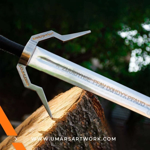 Swords of Geralt of Rivia replica, Witcher steel and silver sword set, Geralt sword collectible from The Witcher series, High-quality Witcher swords with detailed hilts, Fantasy swords inspired by Geralt’s monster hunting gear