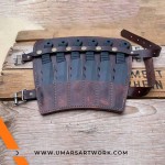 Throwing knives set with leather case