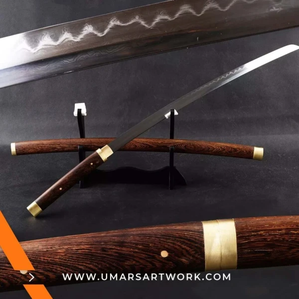 Rosewood Shirasaya Japanese samurai sword with sleek minimalist design, Clay tempered T10 carbon steel katana with sharp edge, High-quality Shirasaya katana featuring rosewood scabbard and handle, Hand-forged Japanese sword with traditional tempering and polish, Display-worthy katana combining elegance, strength, and craftsmanship