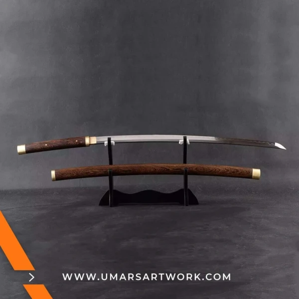 Rosewood Shirasaya Japanese samurai sword with sleek minimalist design, Clay tempered T10 carbon steel katana with sharp edge, High-quality Shirasaya katana featuring rosewood scabbard and handle, Hand-forged Japanese sword with traditional tempering and polish, Display-worthy katana combining elegance, strength, and craftsmanship